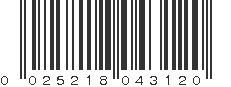 UPC 025218043120