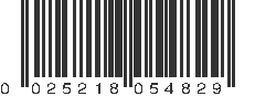 UPC 025218054829