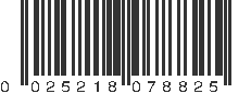 UPC 025218078825