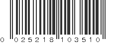 UPC 025218103510