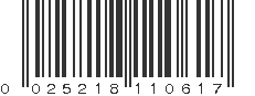 UPC 025218110617