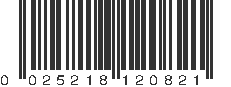 UPC 025218120821