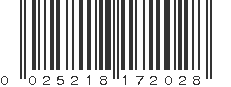 UPC 025218172028