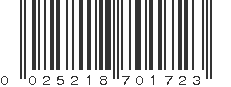 UPC 025218701723