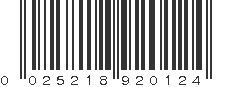 UPC 025218920124