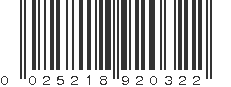 UPC 025218920322