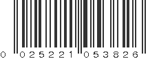 UPC 025221053826