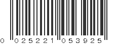 UPC 025221053925