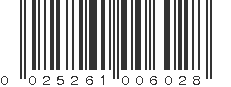 UPC 025261006028