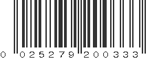 UPC 025279200333