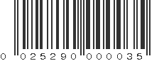 UPC 025290000035