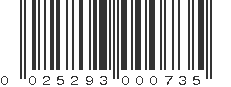 UPC 025293000735