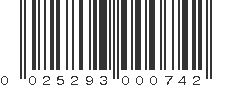 UPC 025293000742