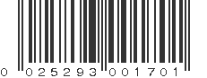 UPC 025293001701