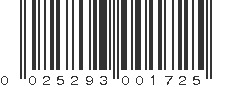 UPC 025293001725