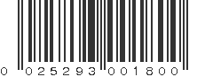 UPC 025293001800