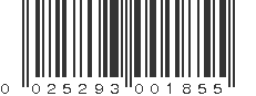 UPC 025293001855