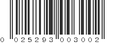 UPC 025293003002