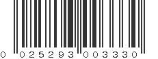 UPC 025293003330