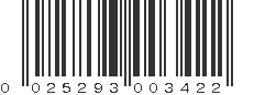 UPC 025293003422