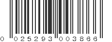 UPC 025293003866