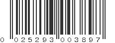 UPC 025293003897