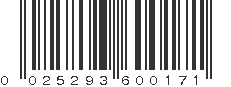 UPC 025293600171