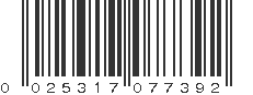 UPC 025317077392