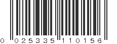 UPC 025335110156
