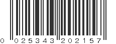 UPC 025343202157