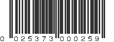 UPC 025373000259