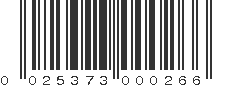 UPC 025373000266