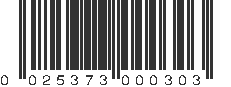 UPC 025373000303