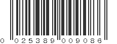 UPC 025389009086