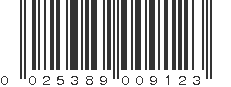 UPC 025389009123