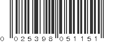 UPC 025398051151