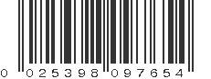 UPC 025398097654