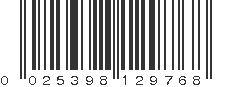 UPC 025398129768