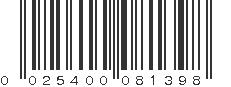 UPC 025400081398