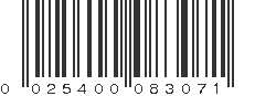 UPC 025400083071