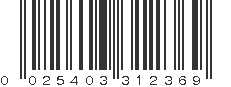 UPC 025403312369