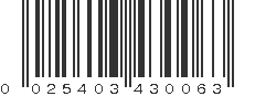 UPC 025403430063