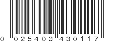 UPC 025403430117