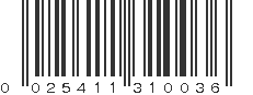 UPC 025411310036