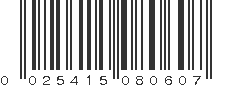 UPC 025415080607