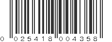 UPC 025418004358