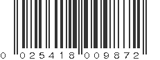 UPC 025418009872