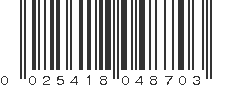 UPC 025418048703