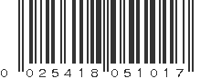 UPC 025418051017