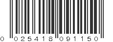 UPC 025418091150